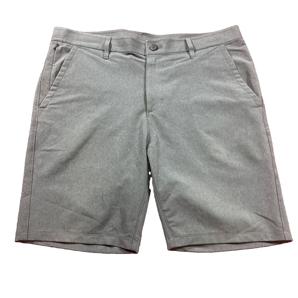 Public Rec Performance Golf Shorts Gray Fit 37 9" Inseam